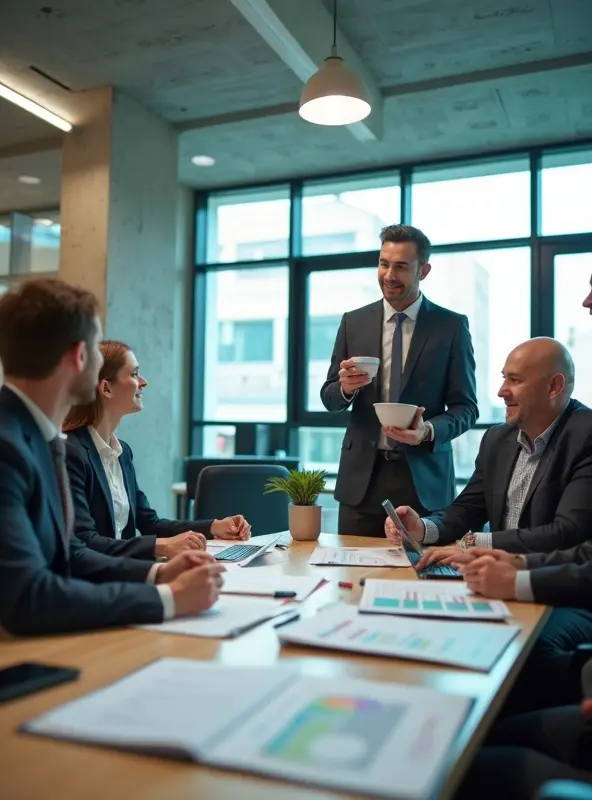 Sesión de trabajo con un cliente